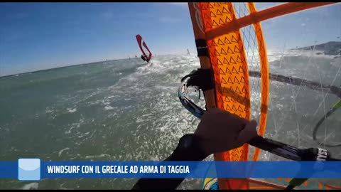 In windsurf d'inverno ad Arma di Taggia con il grecale, il video emozionale ad Anteprima Sport