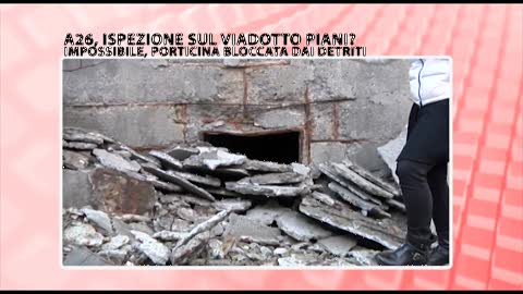 A26, ispezione nel viadotto Piani? Impossibile, porticina bloccata dai detriti