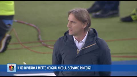 Vertice di mercato dopo la sconfitta di Verona, Nicola chiede rinforzi per il Genoa