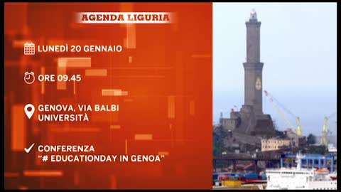 L'agenda degli appuntamenti in Liguria del 20 gennaio 2020