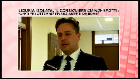 Liguria isolata, il consigliere Ciangherotti: “Uniti per ottenere finanziamenti da Roma”