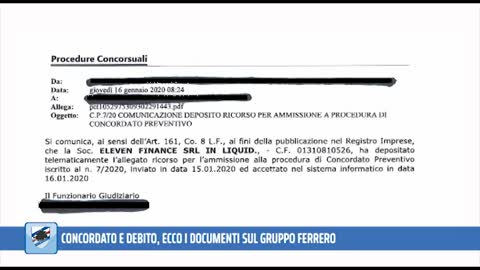 I documenti ufficiali sul gruppo Ferrero, la Sampdoria possibile ancora di salvezza