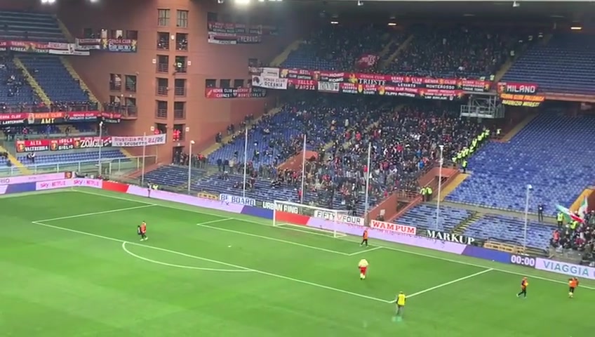 Genoa-Lazio, tifosi rossoblù e biancocelesti separati in gradinata