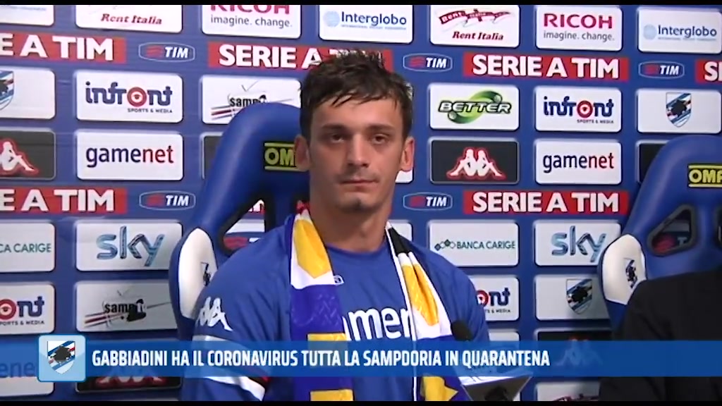 Gabbiadini positivo al coronavirus, Sampdoria in quarantena: 