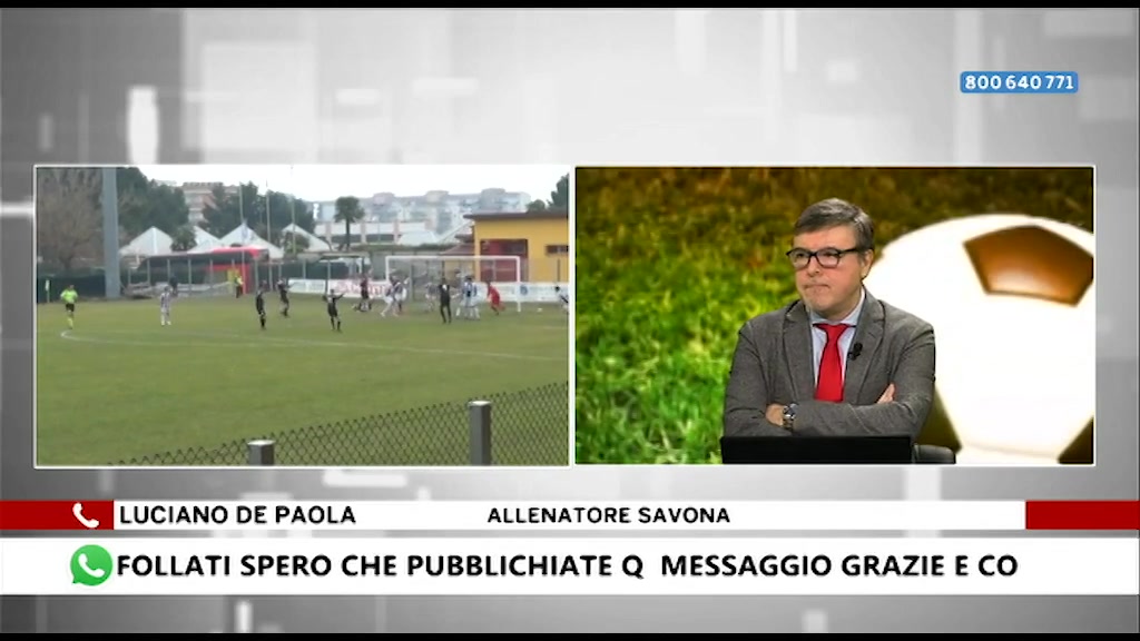 De Paola, allenatore del Savona che vive a Brescia: 