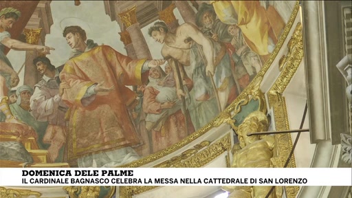 Domenica delle Palme, il cardinale Bagnasco celebra la messa nella cattedrale di San Lorenzo