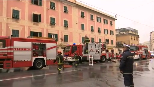 Incendio a Genova in via Fereggiano, 