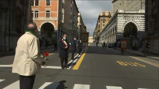 Festa della Liberazione, l'omaggio alle lapidi dei partigiani a Genova 