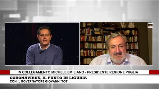 Fase 2, i governatori Toti (Liguria) ed Emiliano (Puglia) si confrontano sul Dpcm