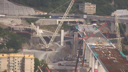 Ponte per Genova, varo il primo impalcato del raccordo per la A7 (2)