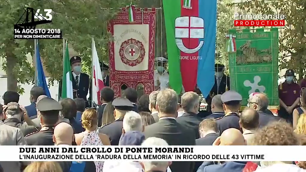 14 agosto 2018, alle 11:36 il minuto di silenzio a due anni dal crollo di Ponte Morandi