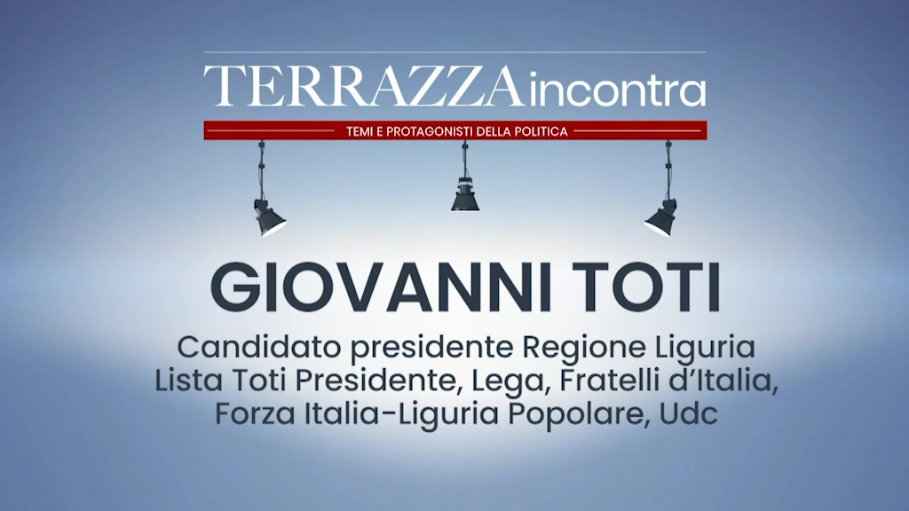 Regionali in Liguria, l'intervista al candidato presidente Giovanni Toti (2)