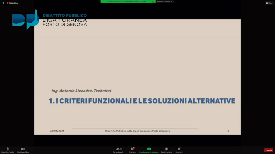 Diga foranea di Genova, dibattito pubblico - approfondimento sulle alternative progettuali - Antonio Lizzadro