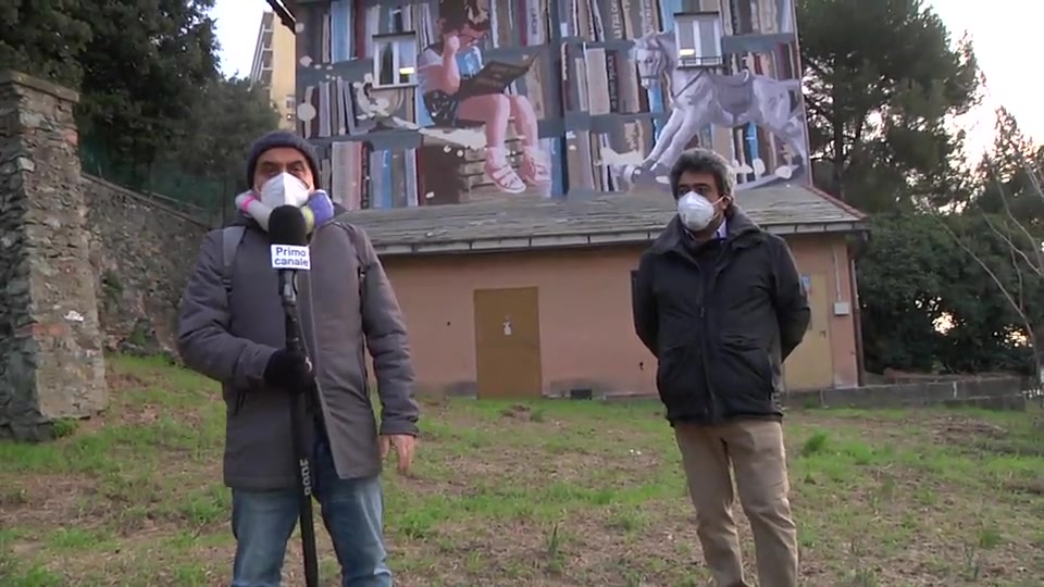 Il Cep di Prà in festa per il nuovo murales della biblioteca