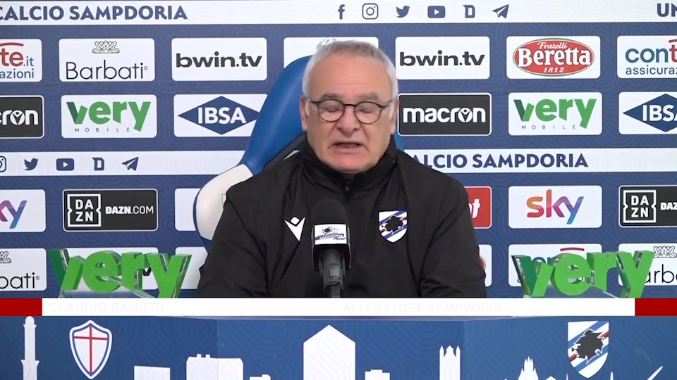 Sampdoria all'appuntamento con la Fiorentina, Ranieri: 