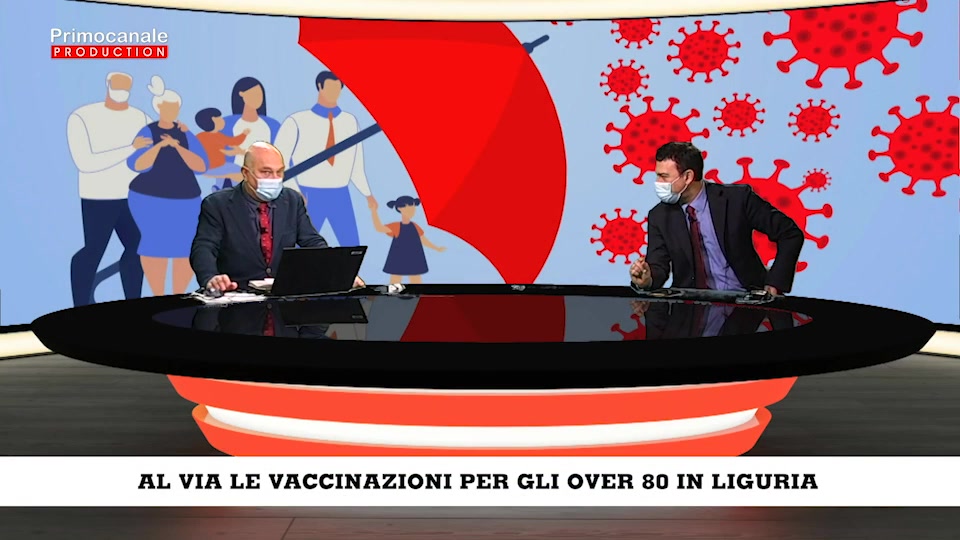 Covid, al via le vaccinazioni per gli Over 80 in Liguria, la diretta di Primocanale 3/7