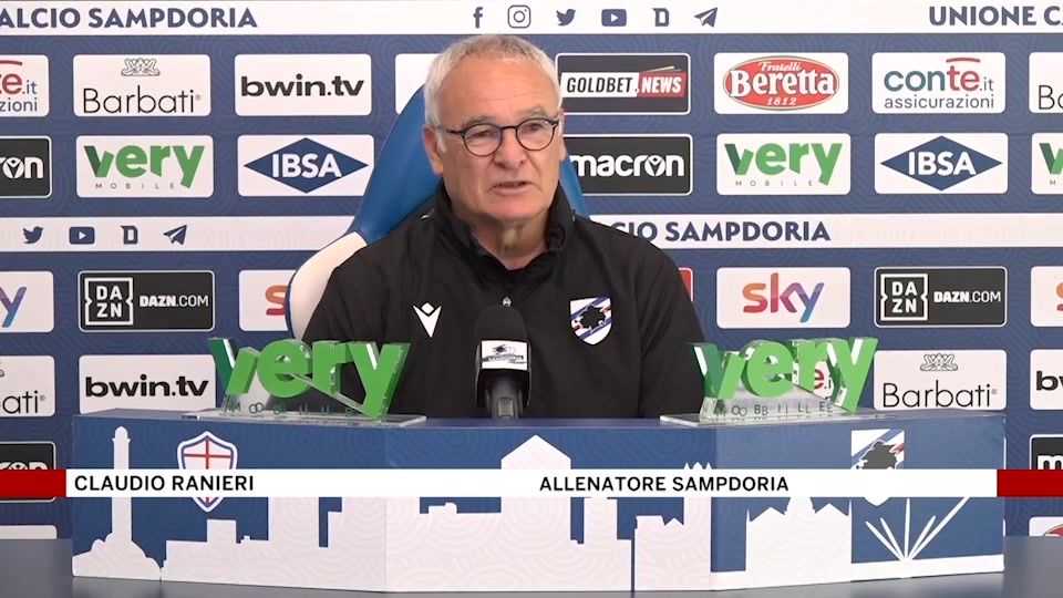 Sampdoria in casa dei campioni d'Italia, Ranieri: 