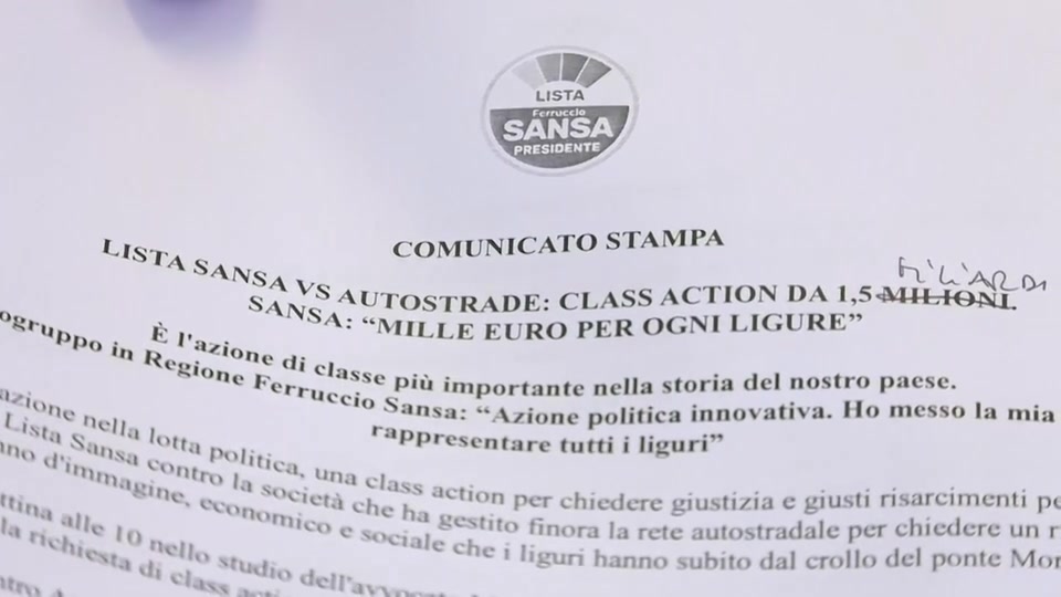 Parte la class action contro autostrade, la richiesta: mille euro per ogni ligure 