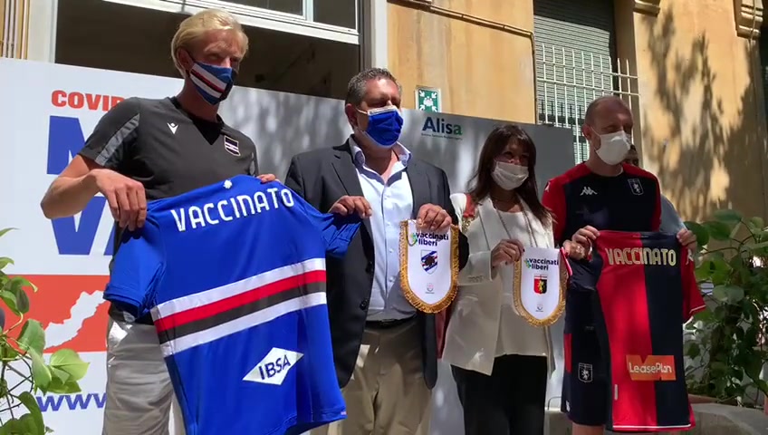 Anche Genoa e Sampdoria scendono in campo per la campagna vaccinale