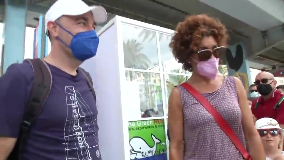 Acquario, tanti turisti in coda: "Noi il Green Pass lo abbiamo già, qui per i delfini"