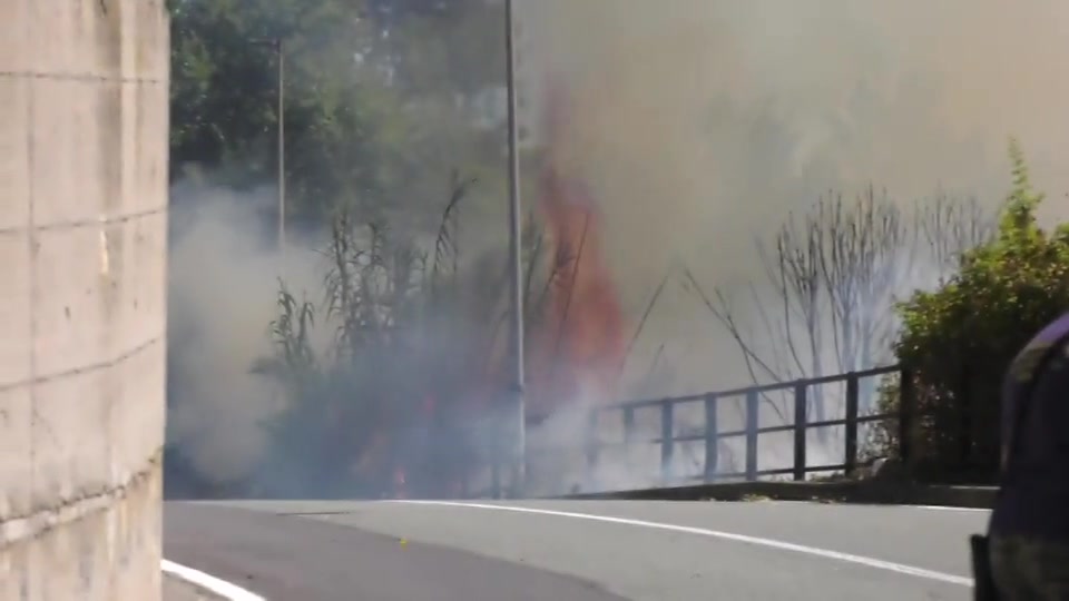 Incendio sulle alture di Genova, fiamme vicino alle abitazioni