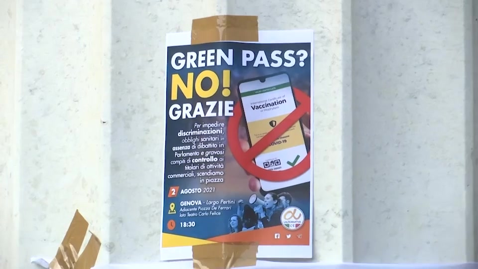 No Green Pass, in piazza per chiedere i tamponi salivari rapidi e gratuiti