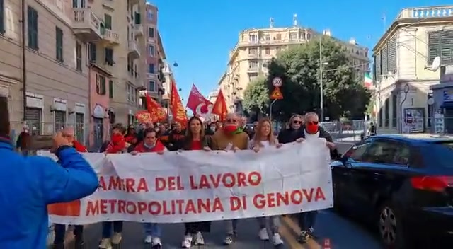 Assalto alla sede Cgil, a Genova corteo a Cornigliano nel segno di 'Bella Ciao' 